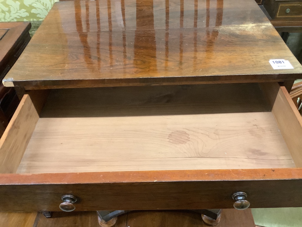 An early Victorian rosewood occasional table, width 61cm